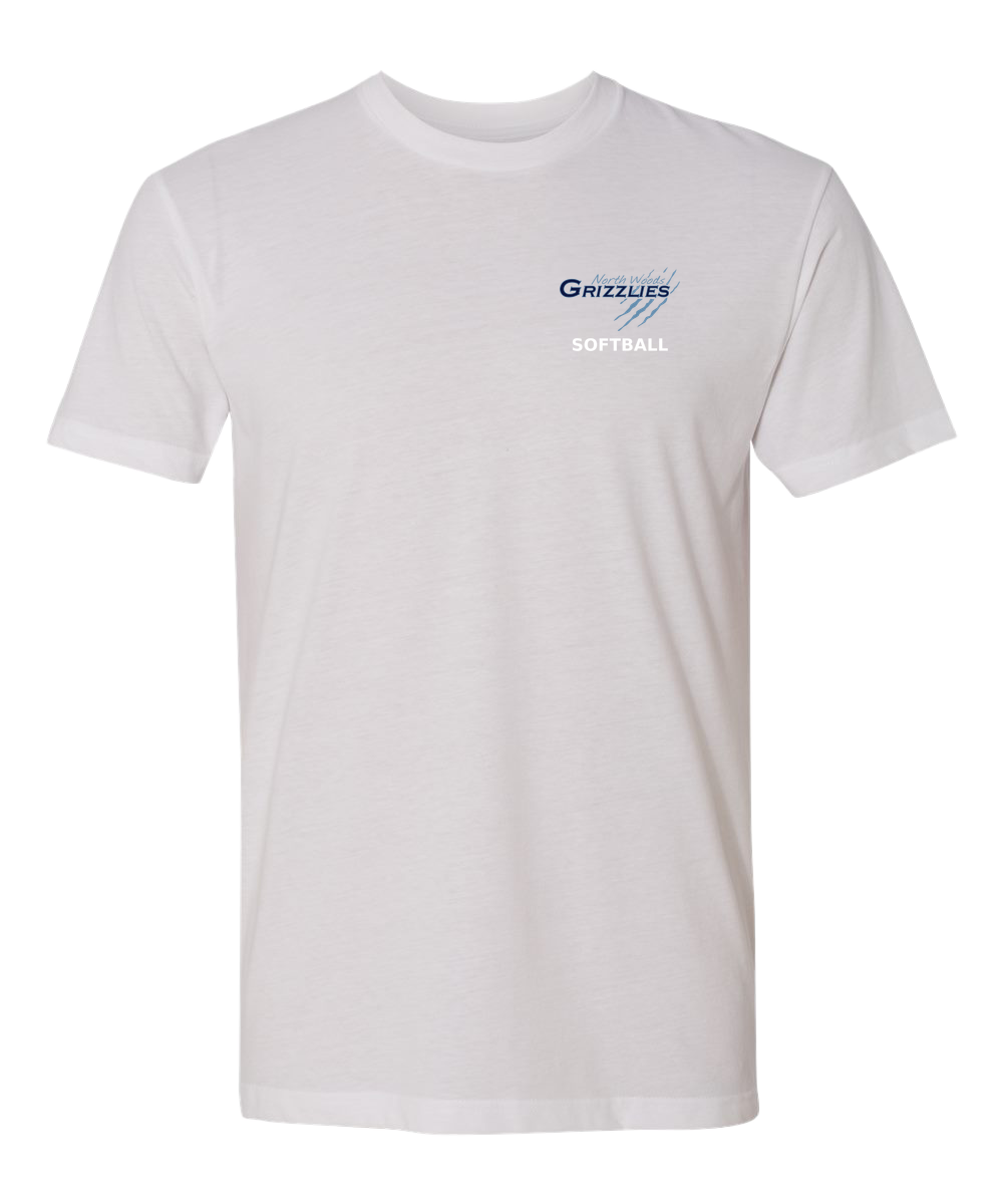 North Woods Softball - White T-Shirt - Left Chest