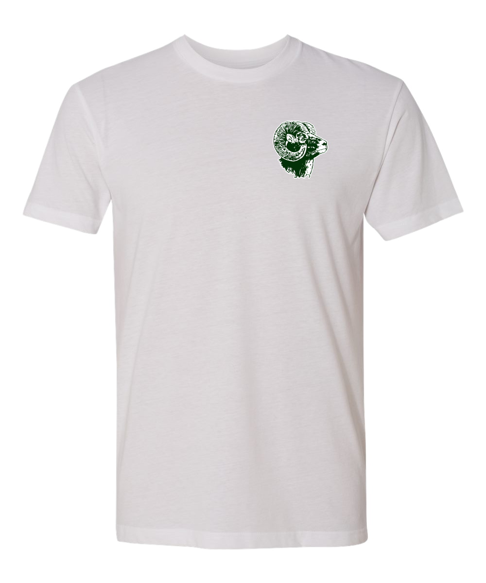 Roseau Baseball and Softball - White T-Shirt - Left Chest