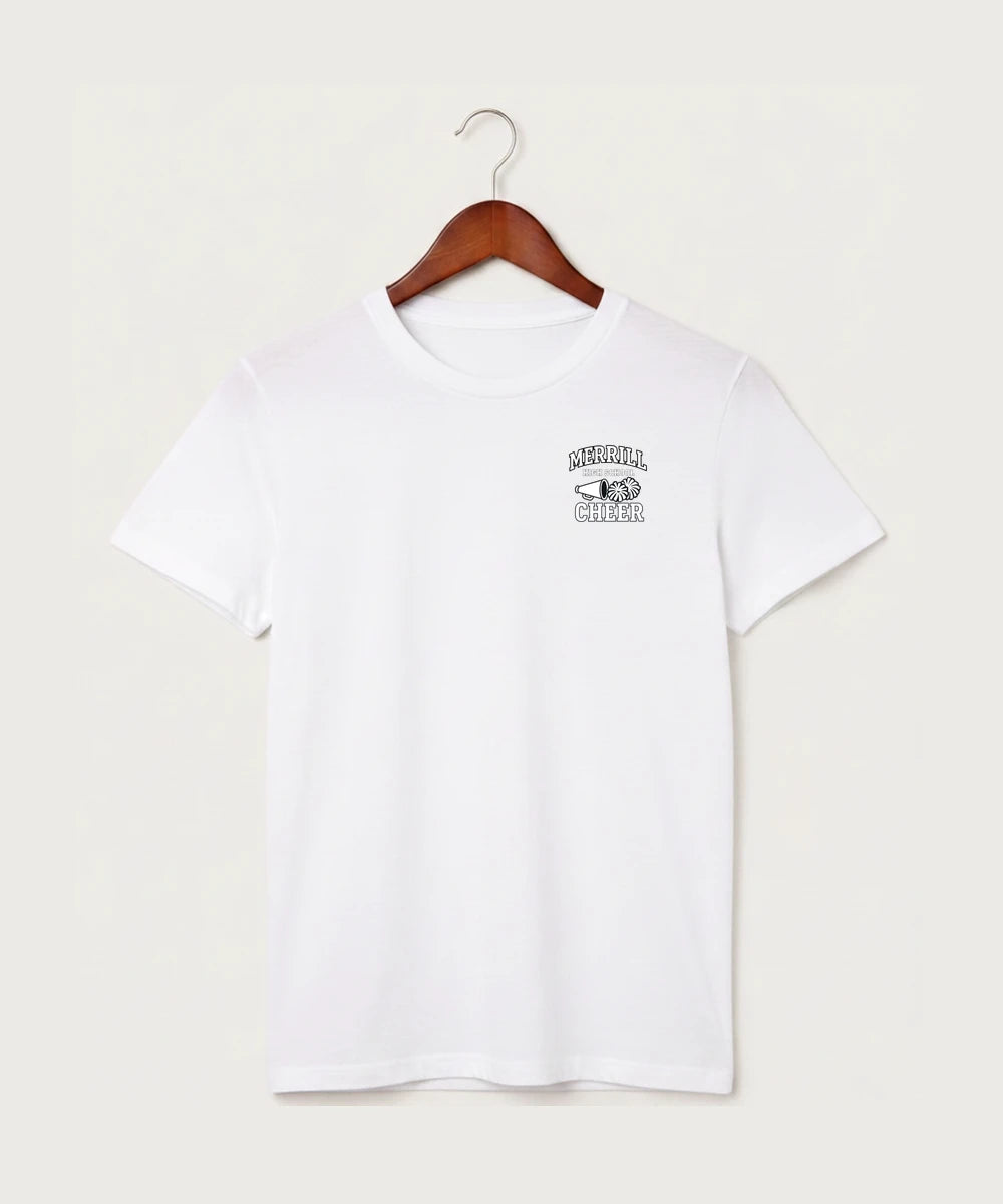 Merrill Dance and Cheer - White T-Shirt - Left Chest