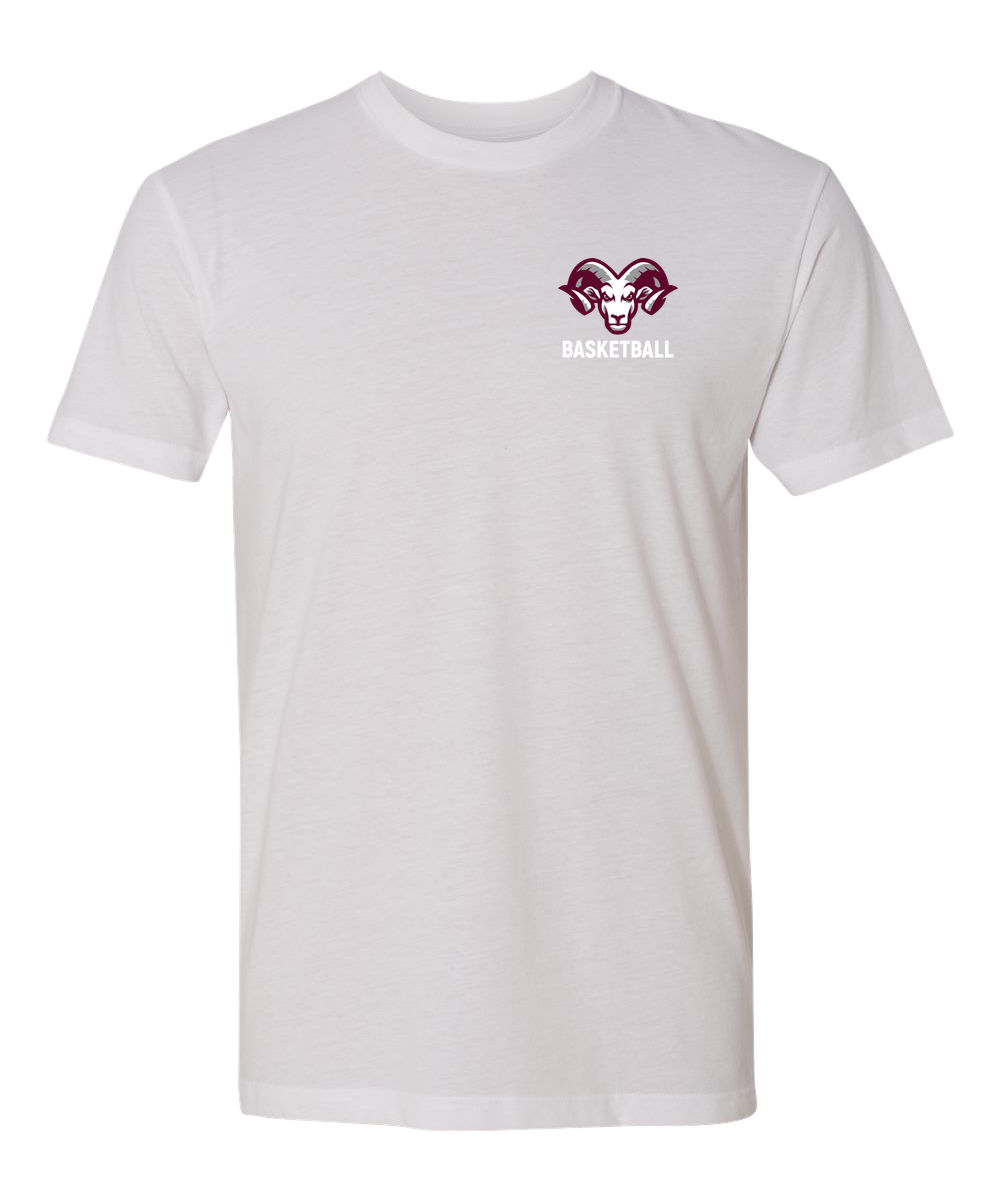Riverview Basketball - White T-Shirt - Left Chest