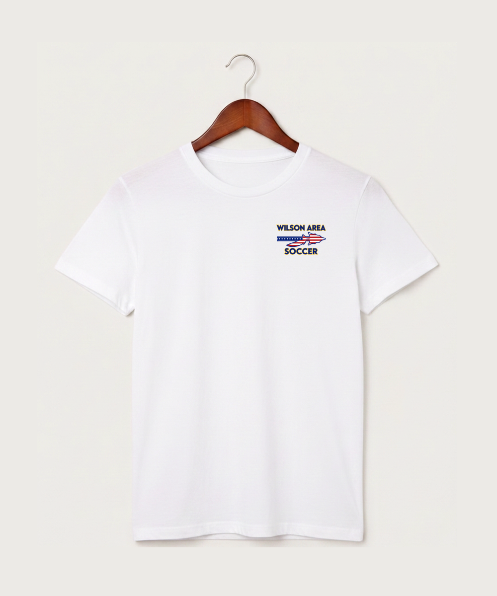 Wilson Area School Soccer Soccer - White T-Shirt - Left Chest