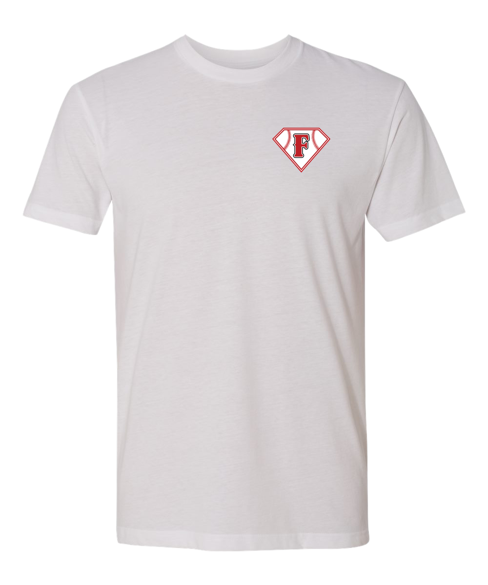 Fairmont Baseball - White T-Shirt - Left Chest