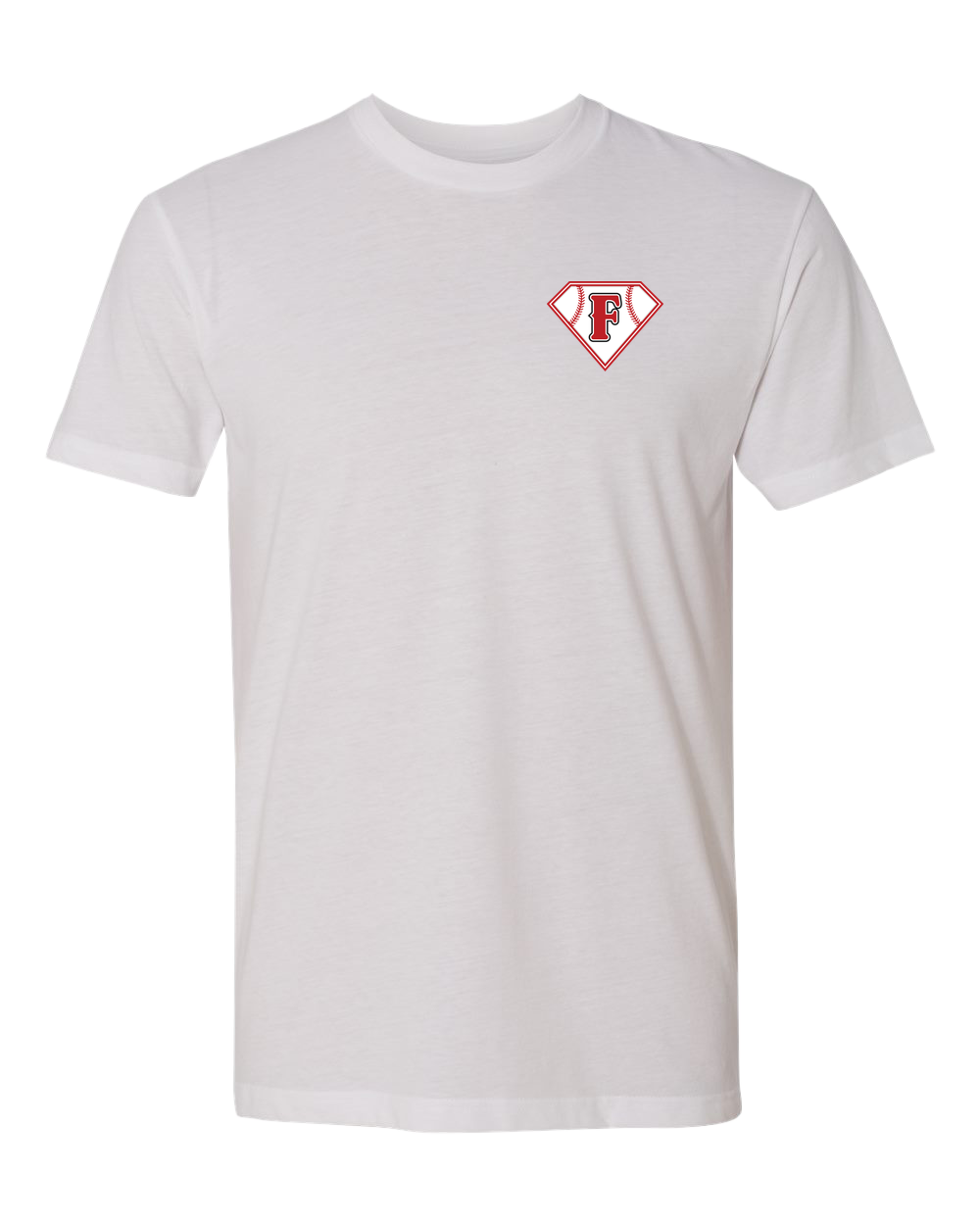 Fairmont Baseball - White T-Shirt - Left Chest