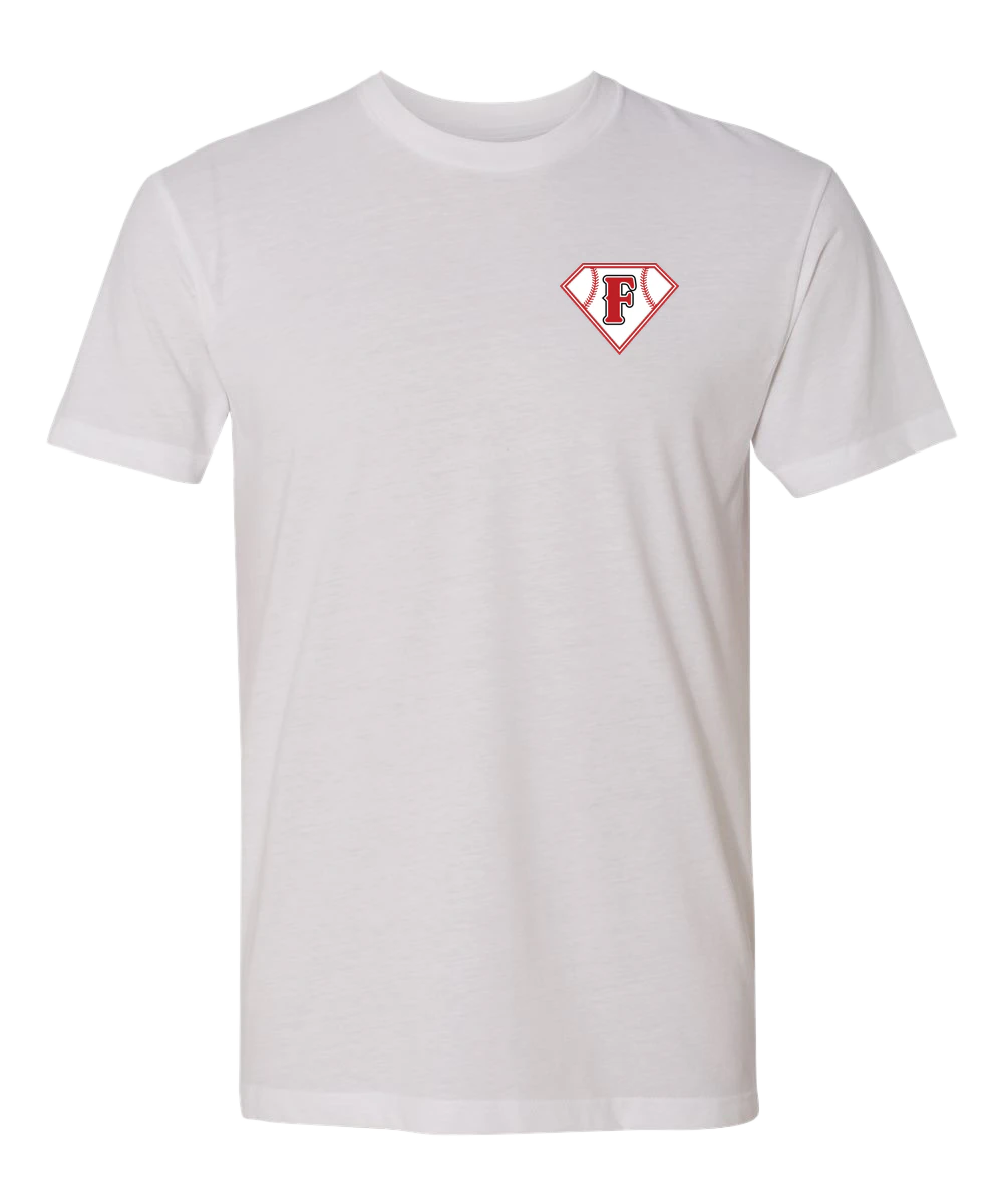 Fairmont Baseball - White T-Shirt - Left Chest
