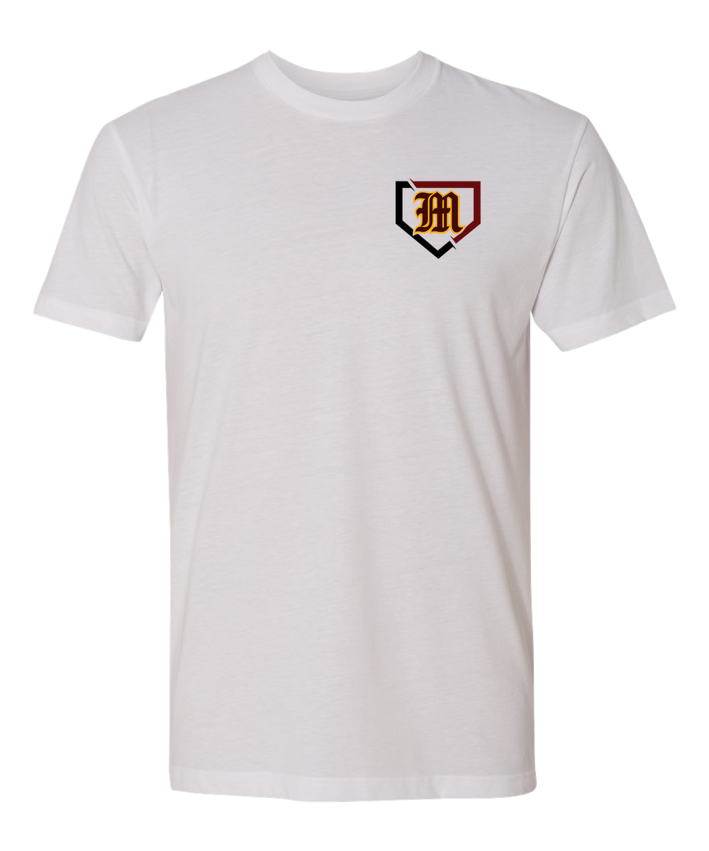 Menomonie Baseball - White T-Shirt - Left Chest