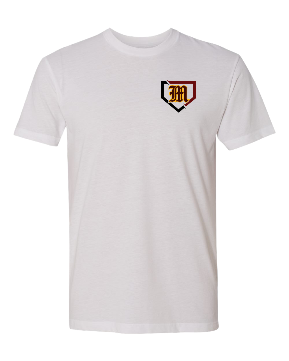 Menomonie Baseball - White T-Shirt - Left Chest