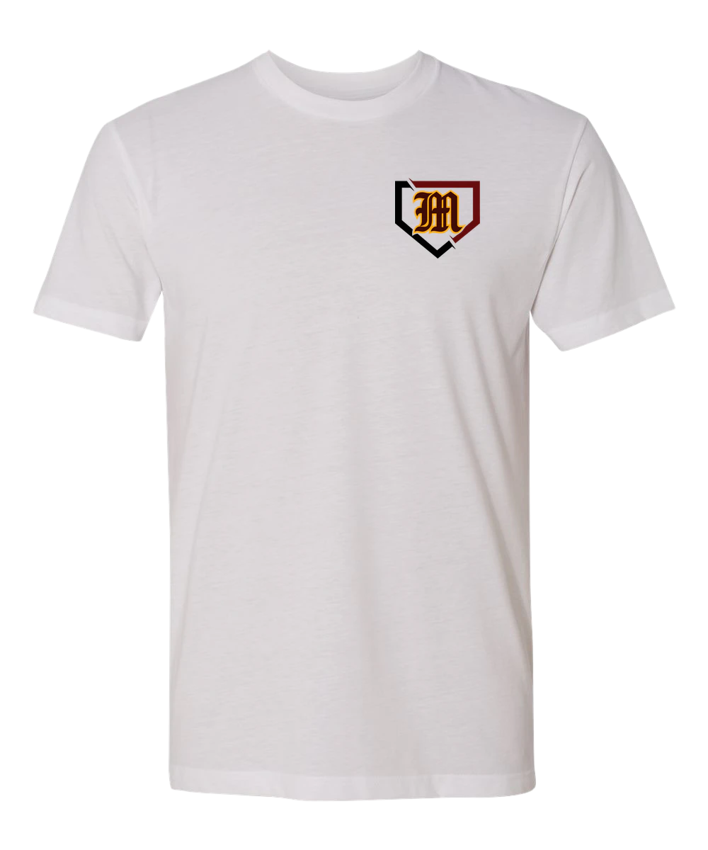 Menomonie Baseball - White T-Shirt - Left Chest