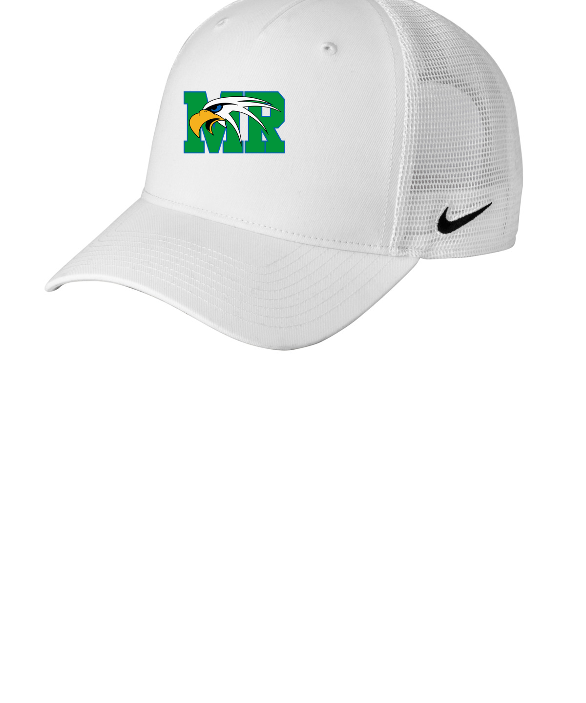 Maple River High School hockey_boys - White/ White Nike Snapback Mesh Trucker Cap NKFN9893
