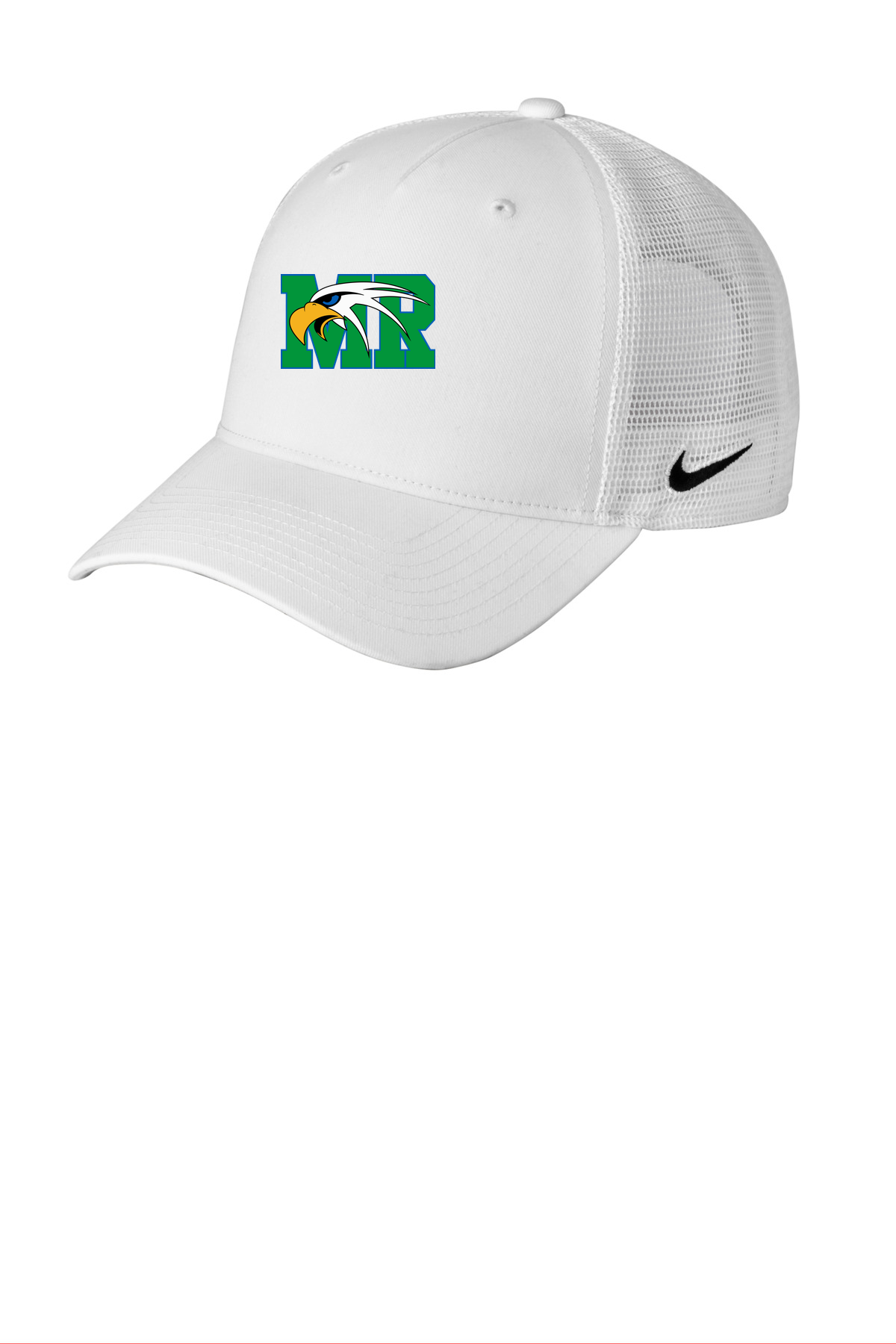 Maple River High School hockey_boys - White/ White Nike Snapback Mesh Trucker Cap NKFN9893