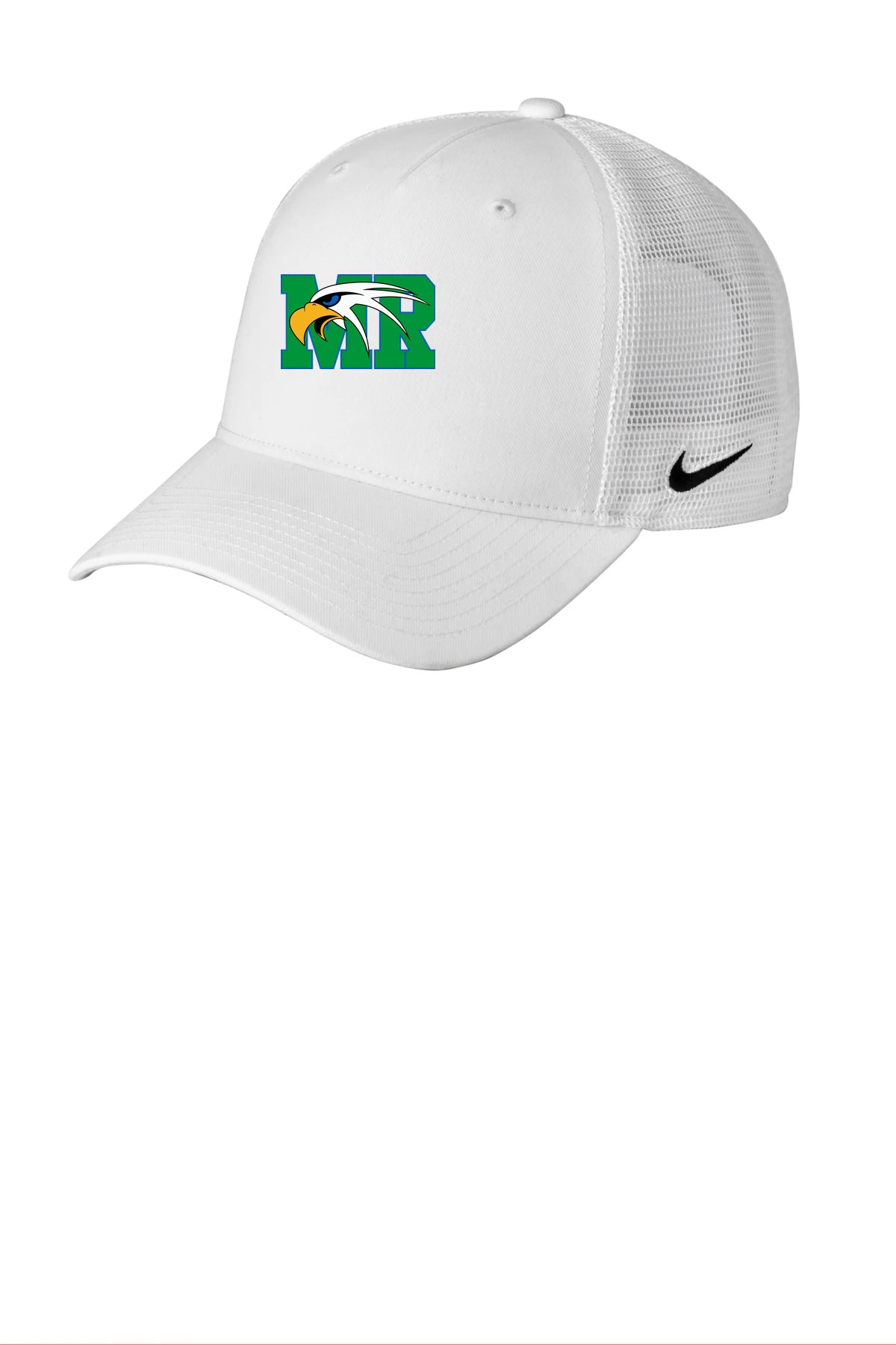Maple River High School hockey_boys - White/ White Nike Snapback Mesh Trucker Cap NKFN9893