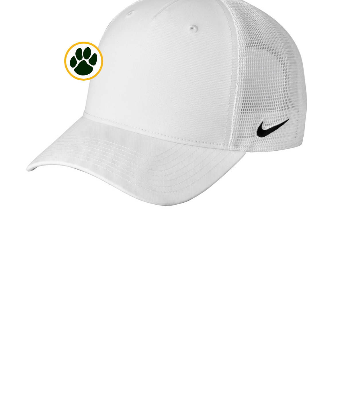 Ashwaubenon High School Football (Boys) - White/ White Nike Snapback Mesh Trucker Cap NKFN9893