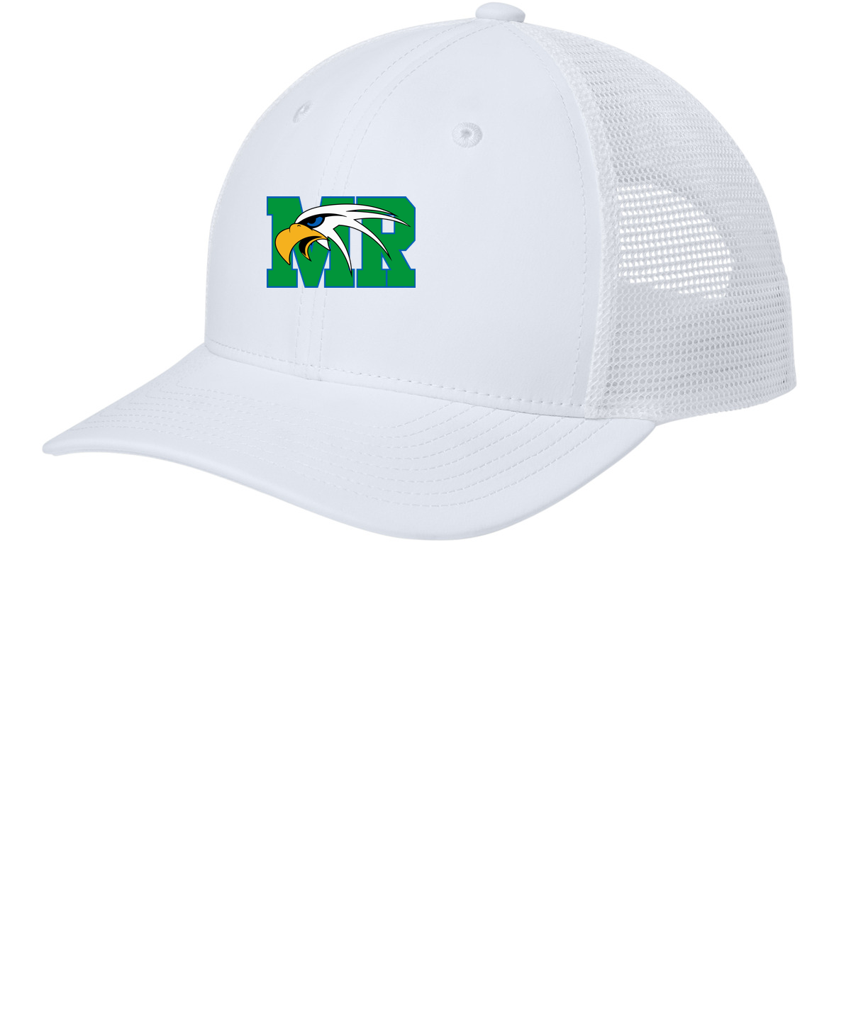 Maple River High School hockey_boys - White/ White Sport-Tek Club Trucker Cap STC46