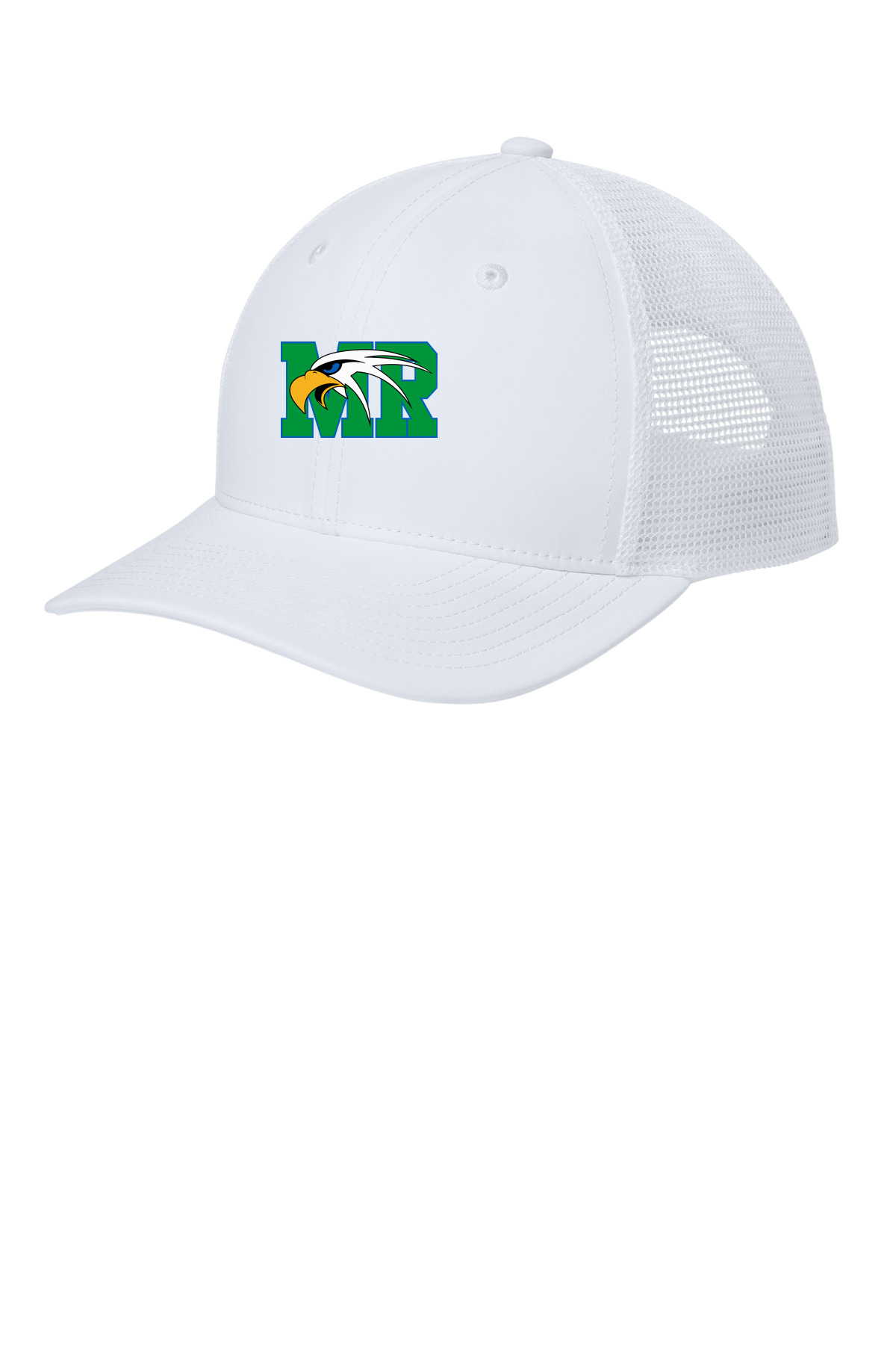 Maple River High School hockey_boys - White/ White Sport-Tek Club Trucker Cap STC46