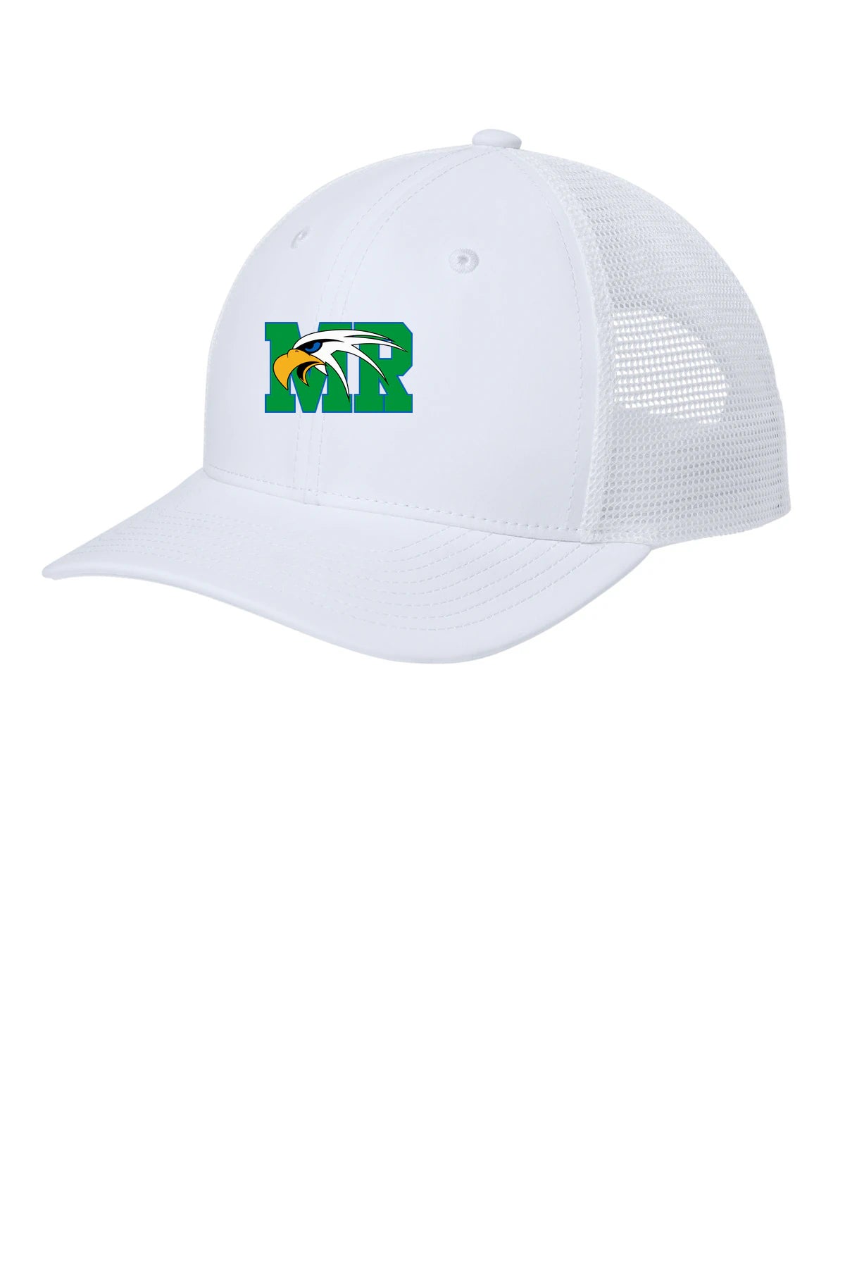 Maple River High School hockey_boys - White/ White Sport-Tek Club Trucker Cap STC46
