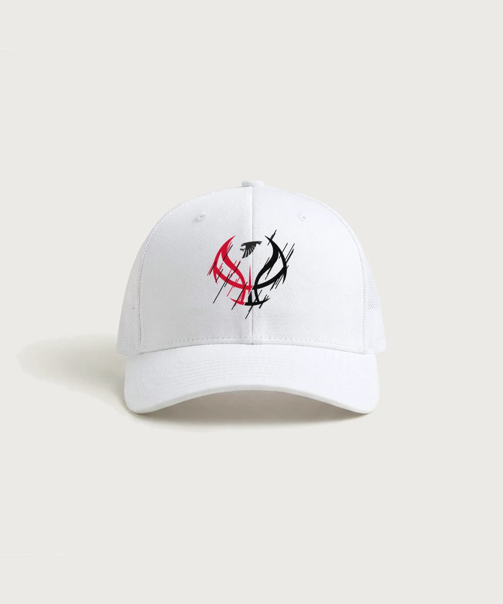 Sauk Valley Community College Basketball Team Store - White/ White Sport-Tek Club Trucker Cap STC46