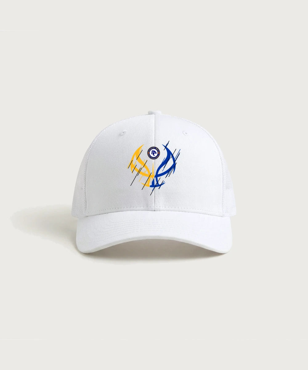 Davenport North High School Basketball Team Store - White/ White Sport-Tek Club Trucker Cap STC46