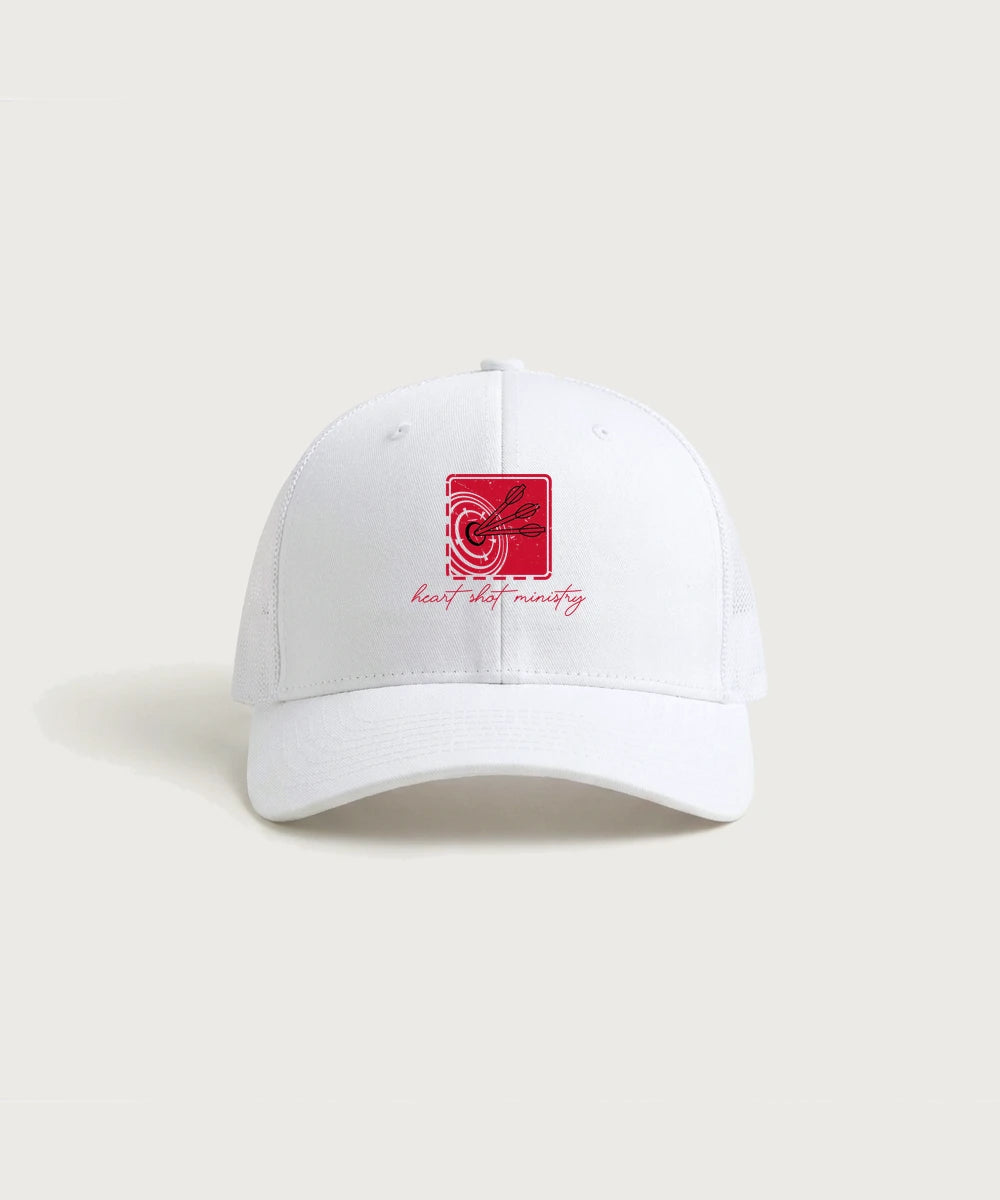 Heart Shot Ministry Archery Team Store - White/ White Sport-Tek Club Trucker Cap STC46