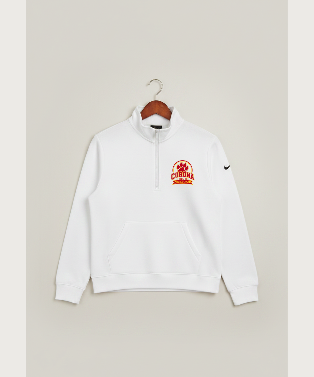 Corona Senior High School Cheer - White 1/2 Zip - Left Chest