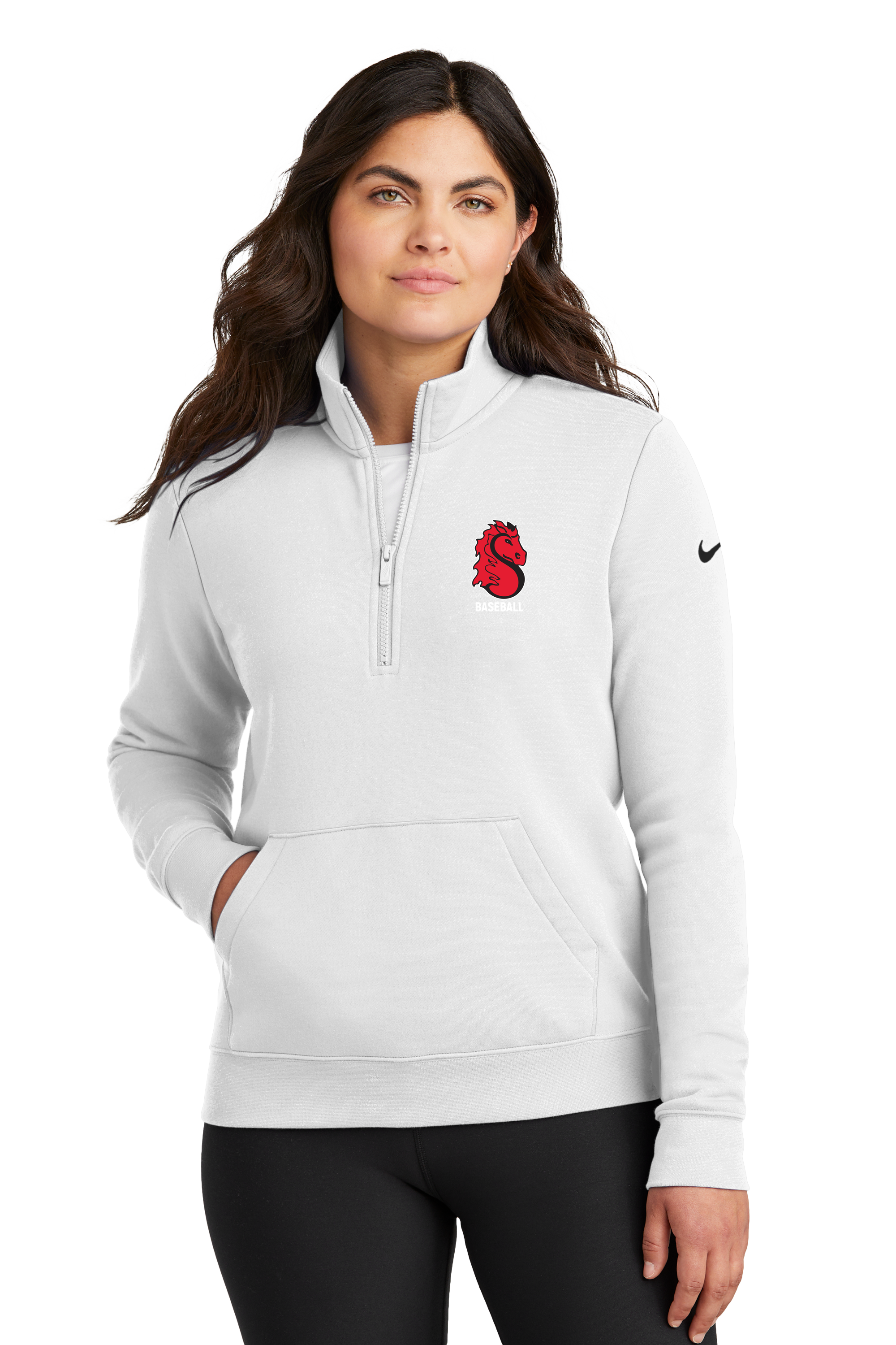 Stillwater Baseball - White 1/2 Zip - Left Chest