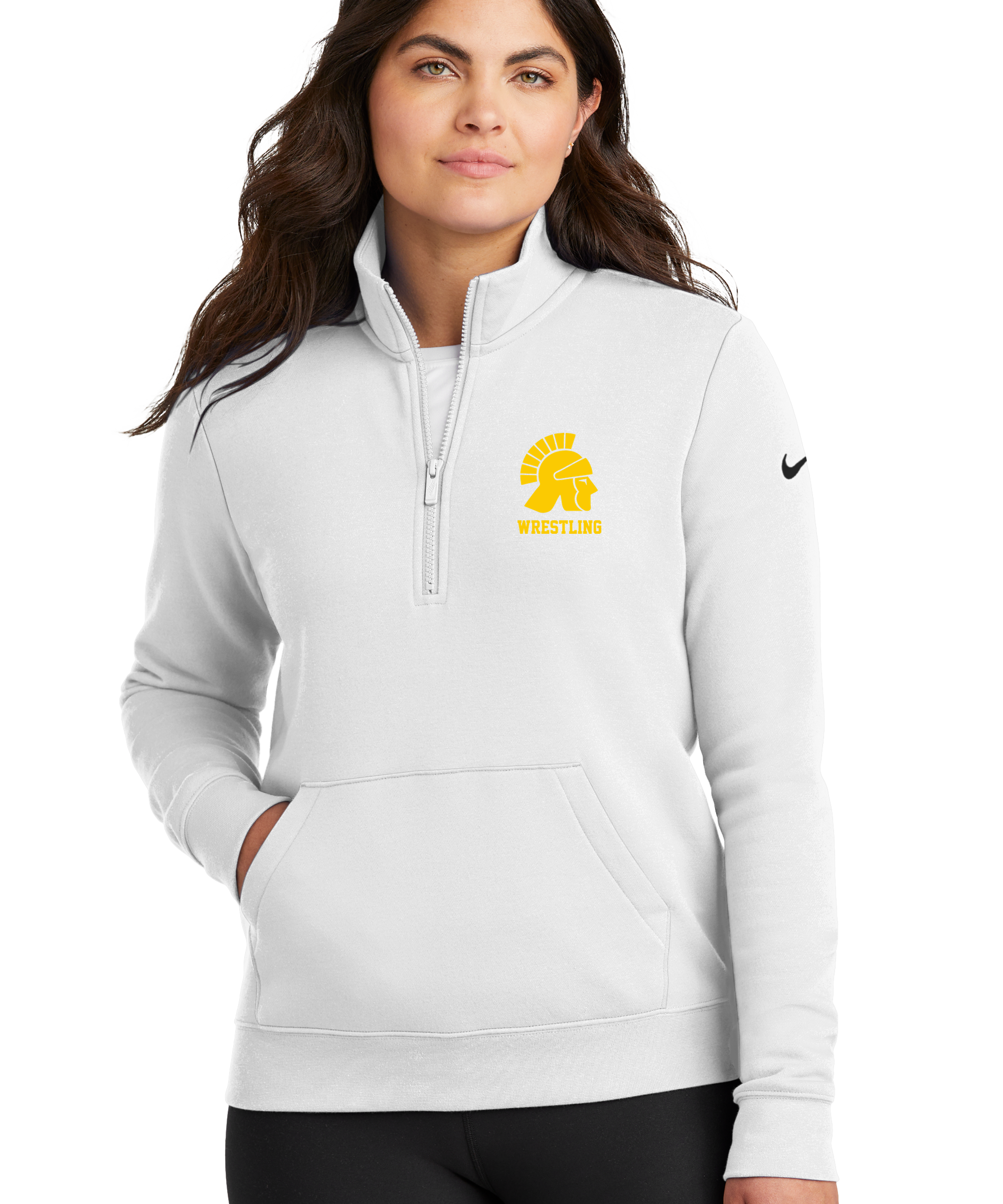 Testing - White 1/2 Zip - Left Chest