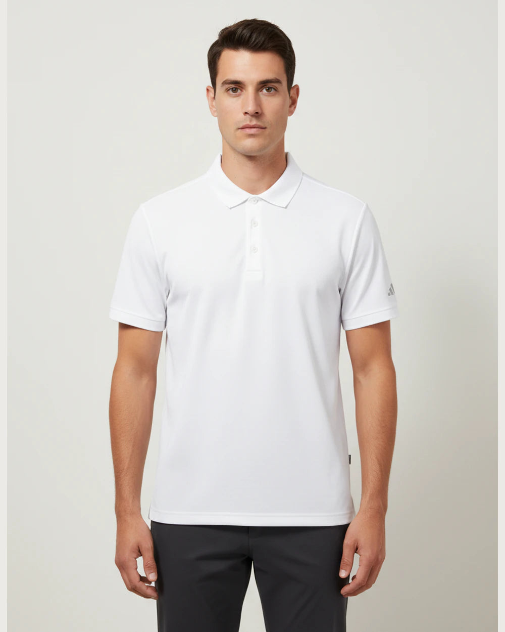 Notre Dame High School Team Store - White Polo - Left Chest (model)
