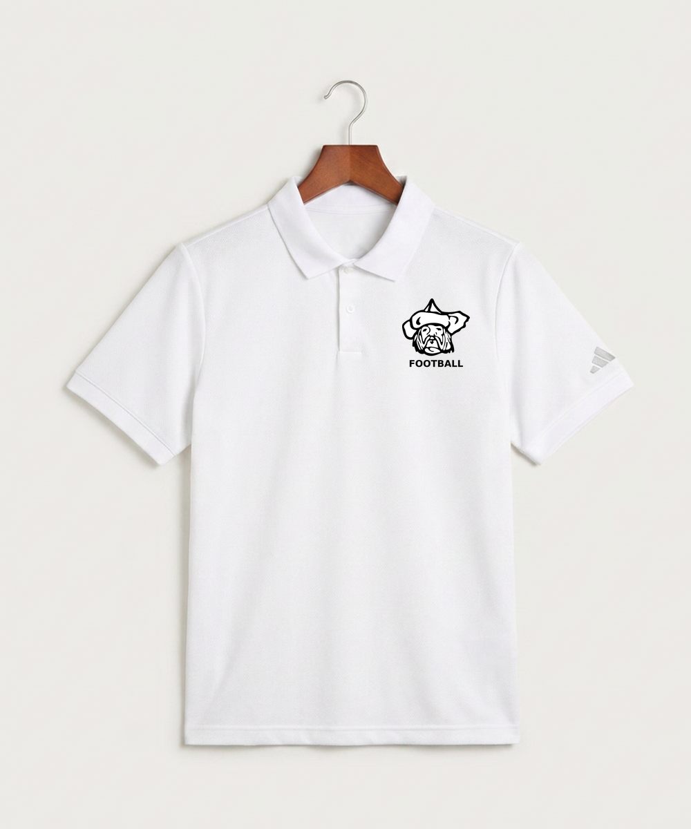 Polo HS Football general - White Polo - Left Chest