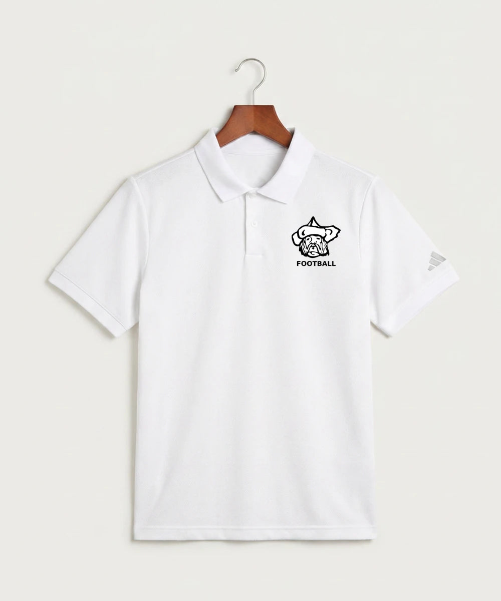 Polo HS Football general - White Polo - Left Chest