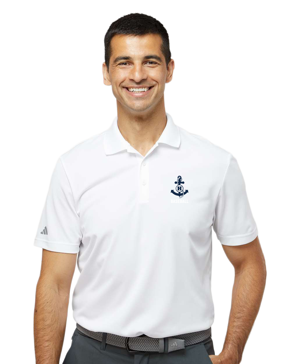 Hibbing Baseball - White Polo - Left Chest