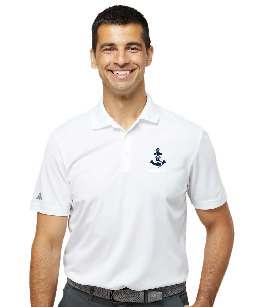Hibbing Baseball - White Polo - Left Chest
