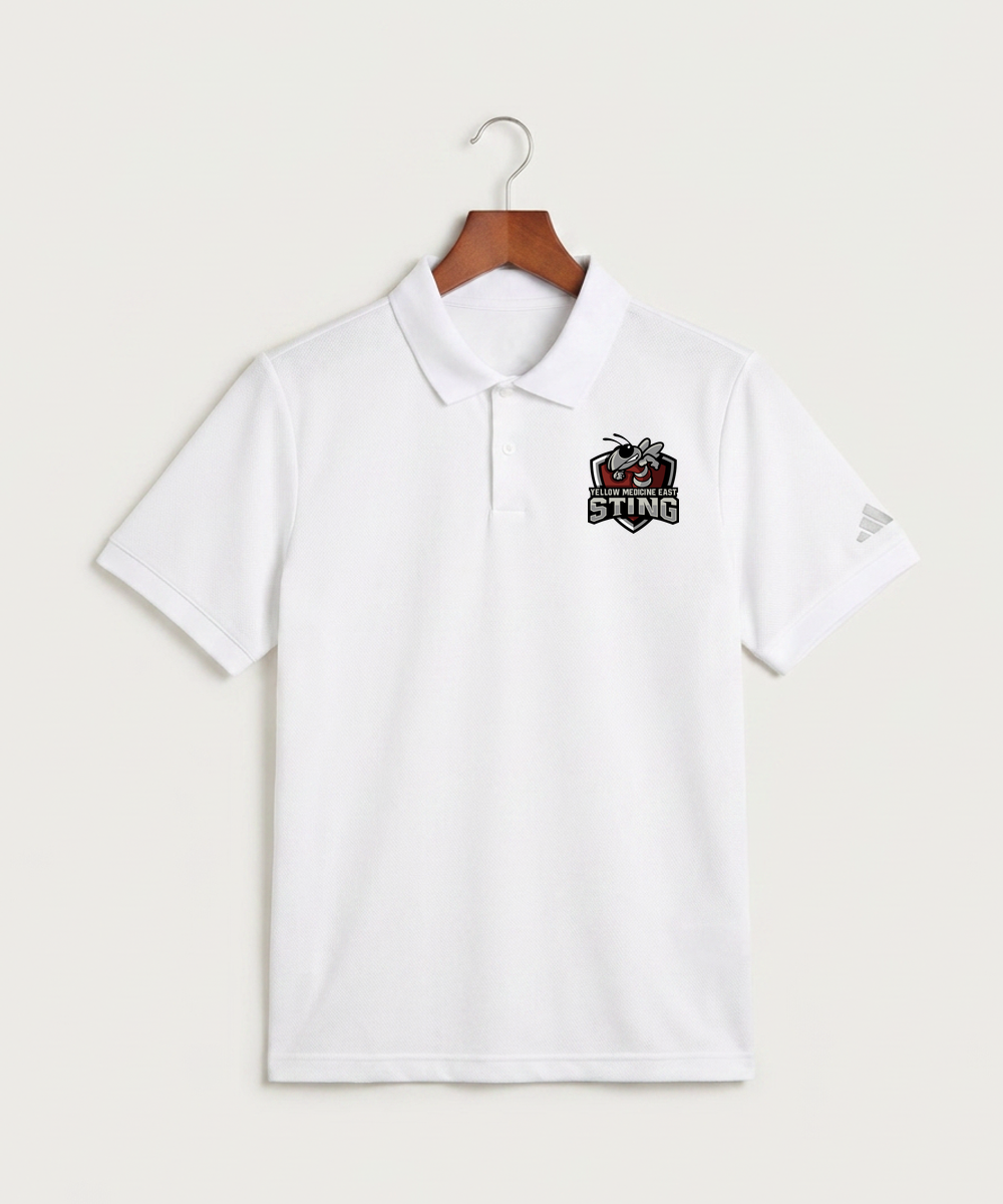 Yellow Medicine East High School Athletics - White Polo - Left Chest
