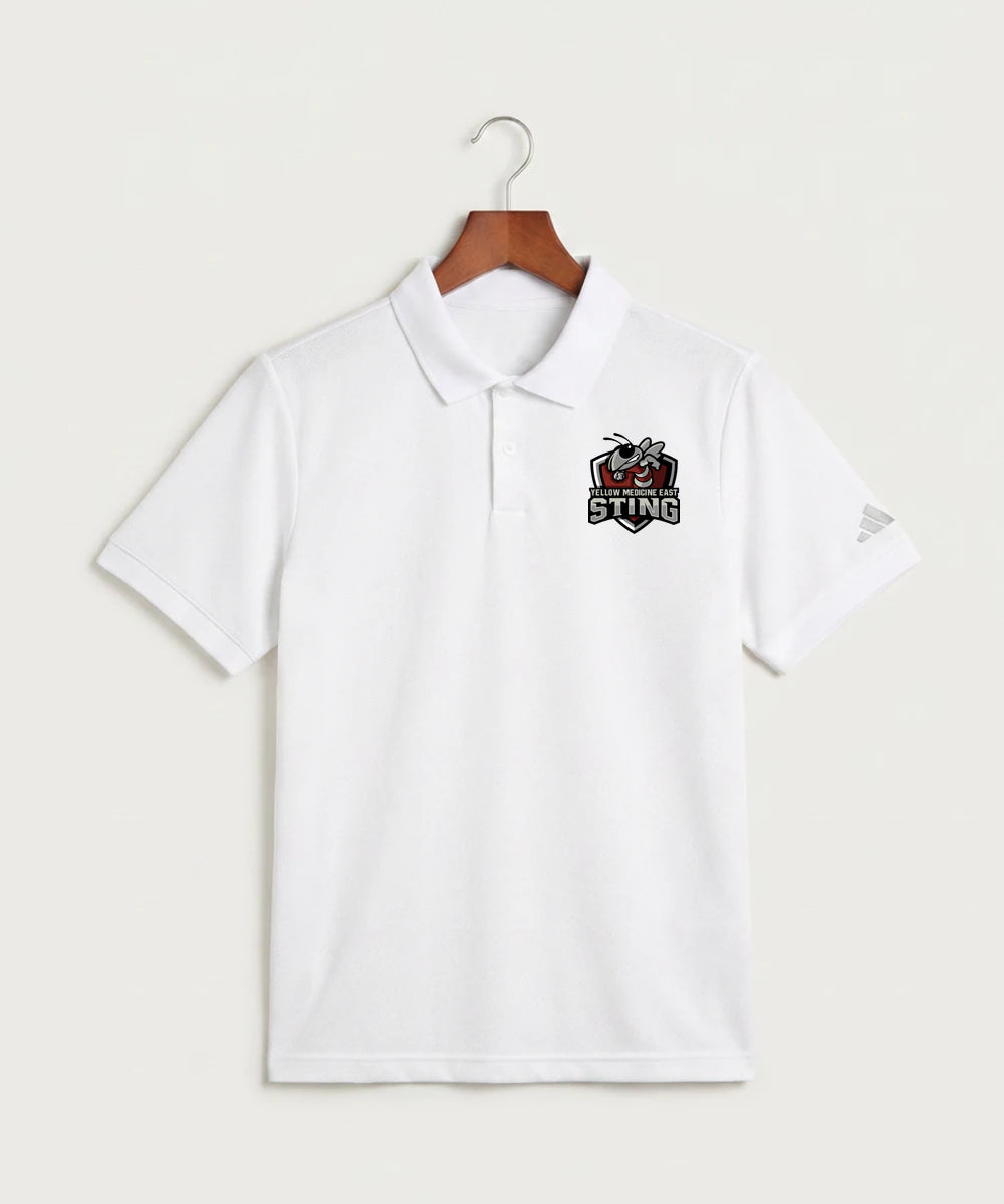 Yellow Medicine East High School Athletics - White Polo - Left Chest