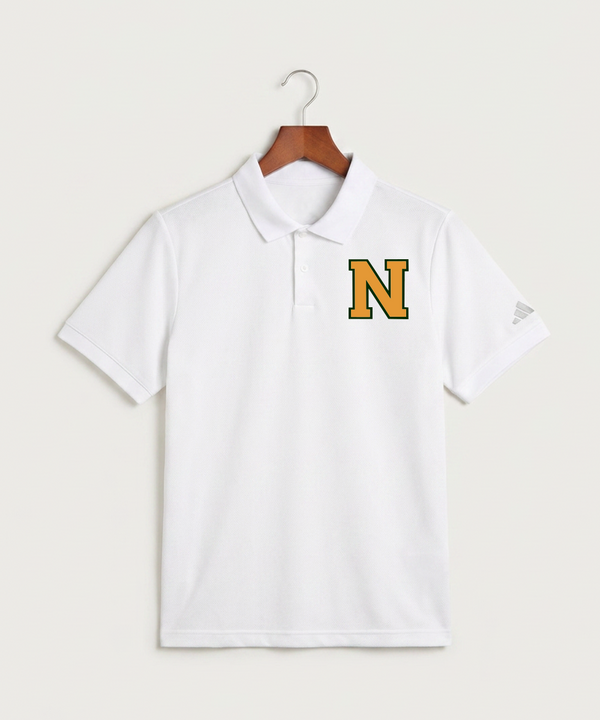 Nevis High School Volleyball (Girls) - White Polo - Left Chest