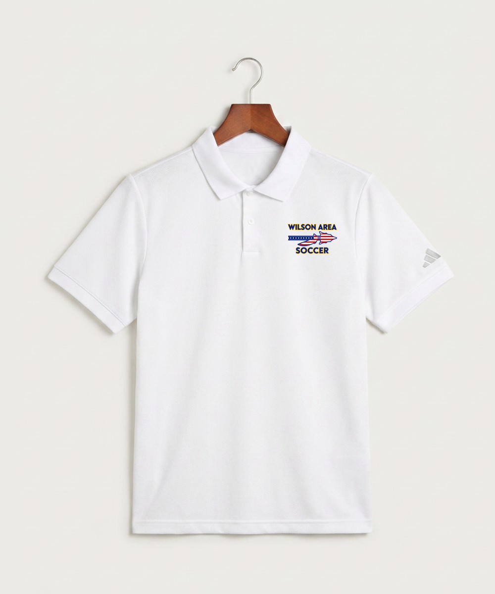 Wilson Area School Soccer Soccer - White Polo - Left Chest