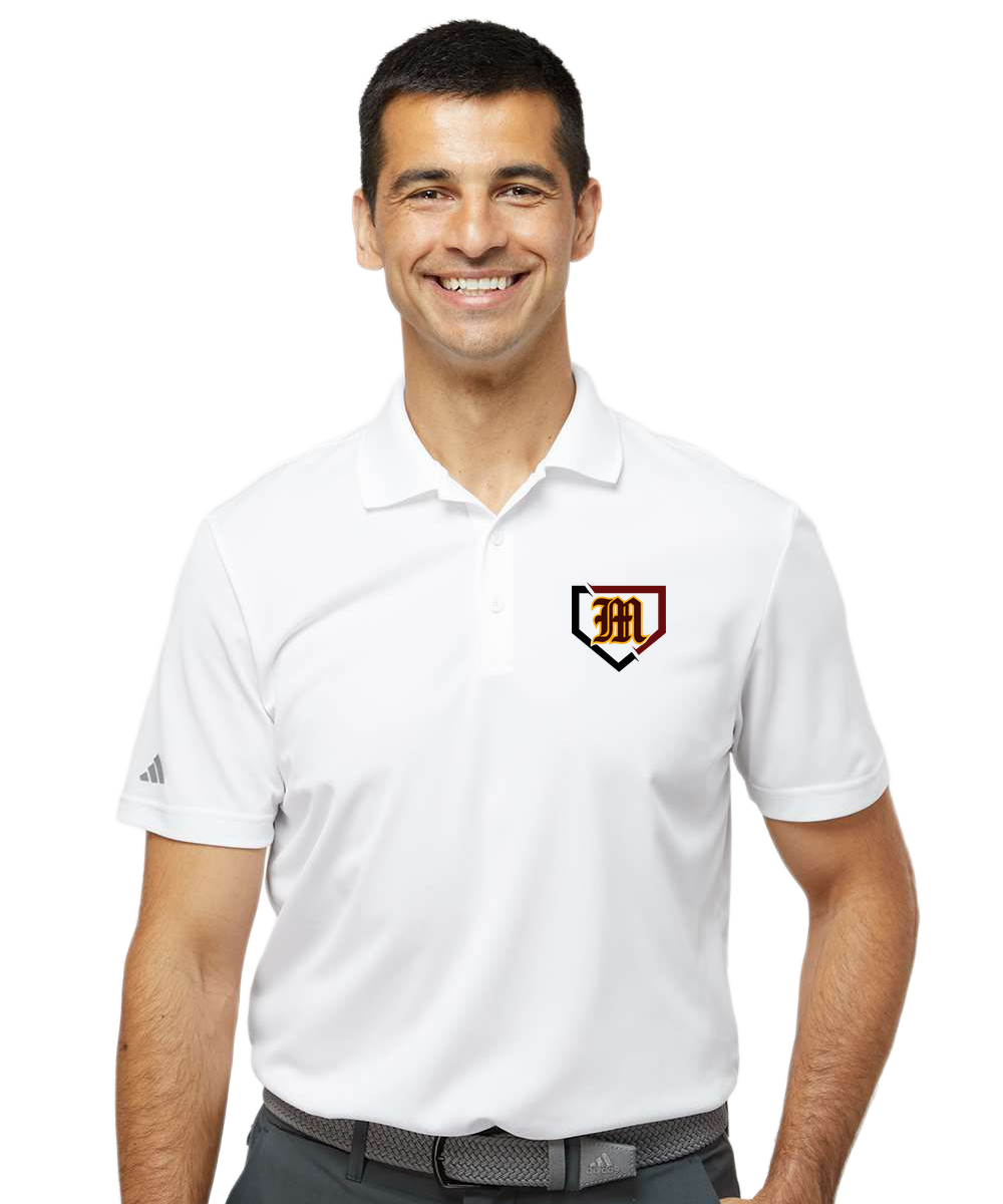 Menomonie Baseball - White Polo - Left Chest