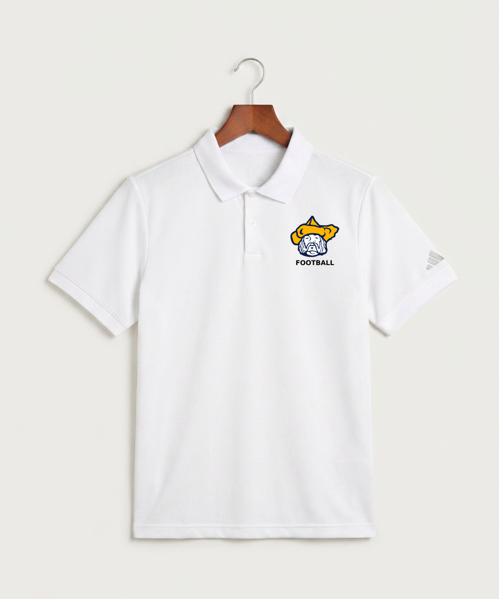 Polo HS Football general - White Polo - Left Chest