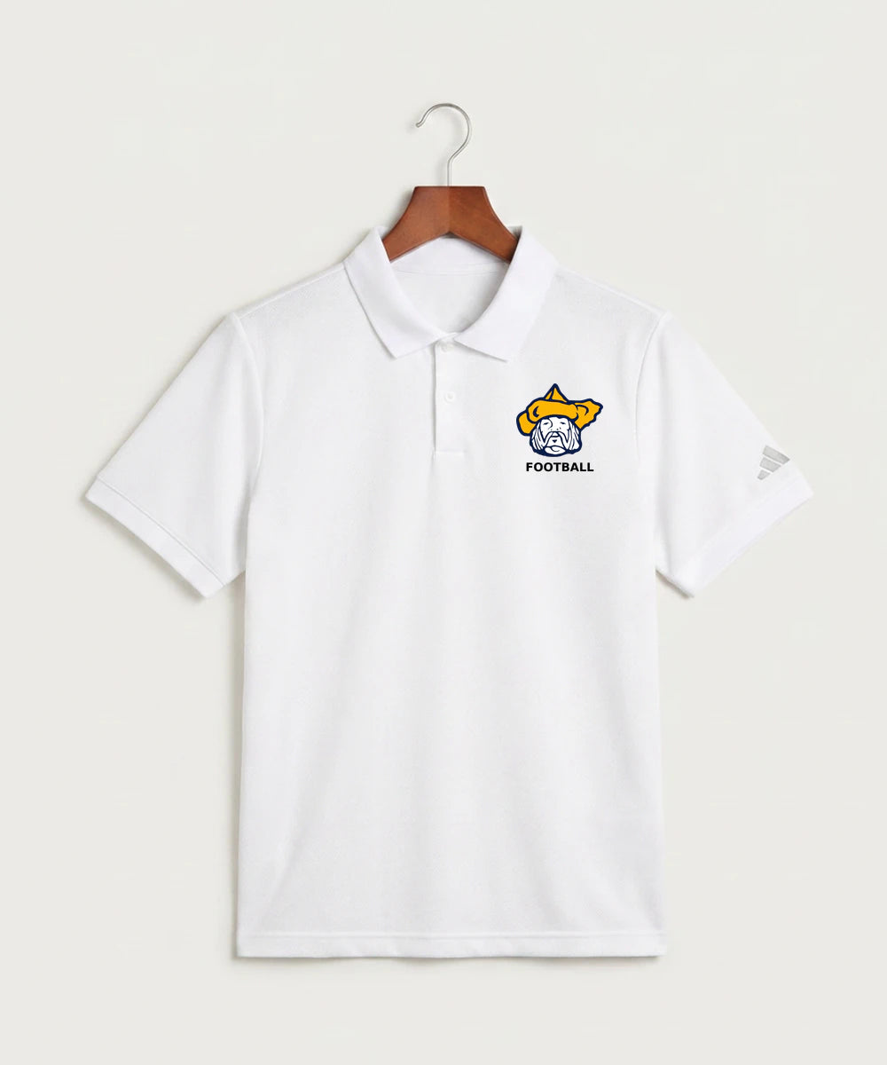 Polo HS Football general - White Polo - Left Chest