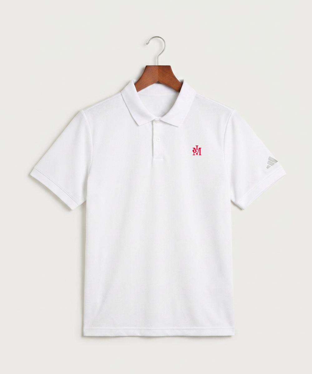 John Marshall High School Cross Country (Coed) - White Polo - Left Chest