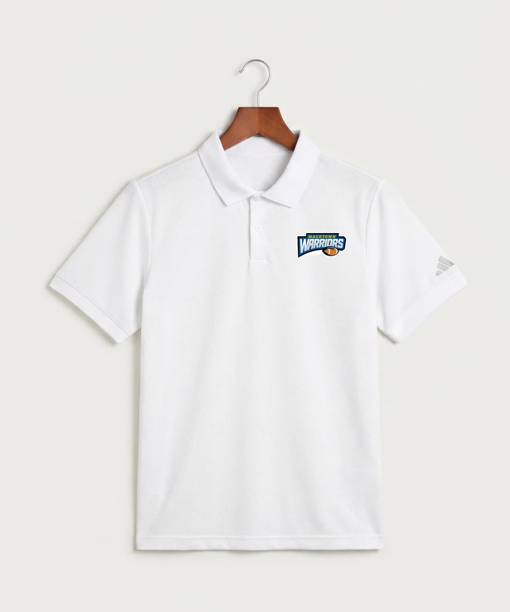Macktown Warriors Football (Boys) - White Polo - Left Chest