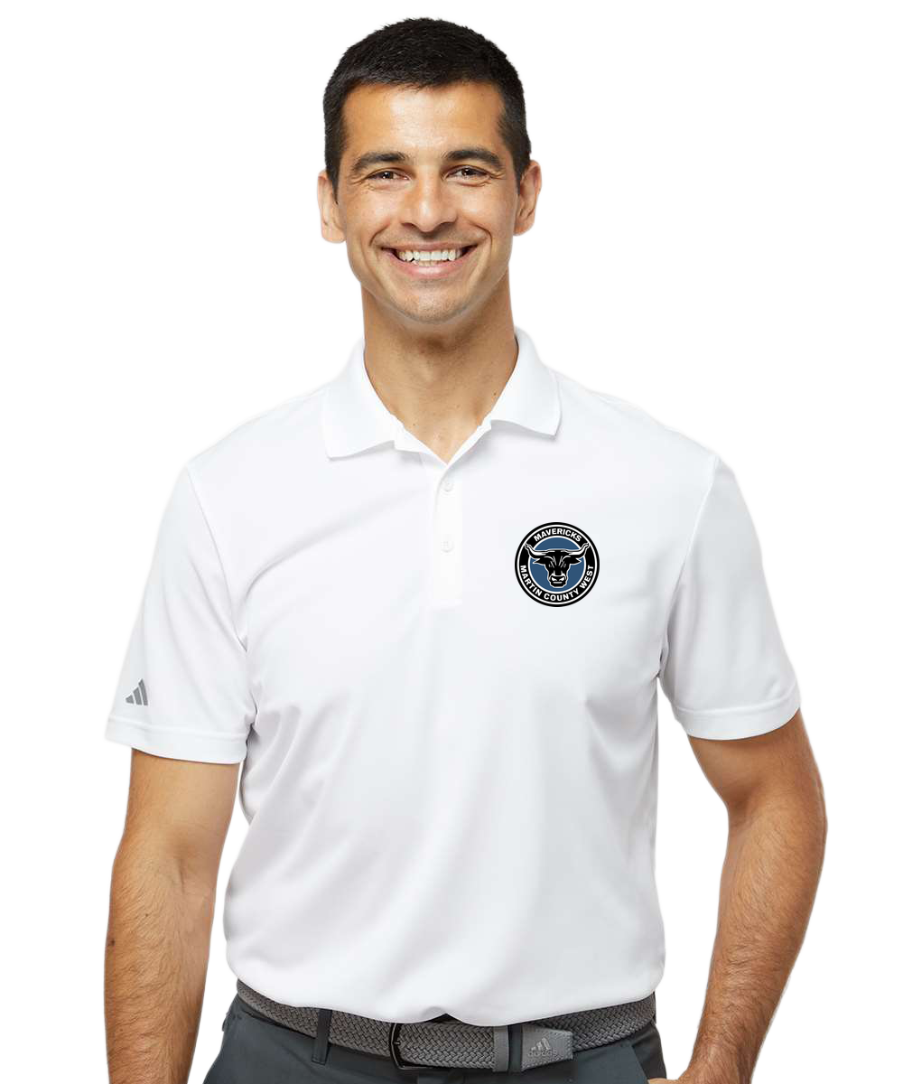 Martin County West Football - White Polo - Left Chest