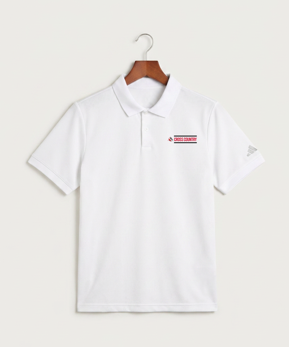 John Marshall High School Cross Country (Coed) - White Polo - Left Chest