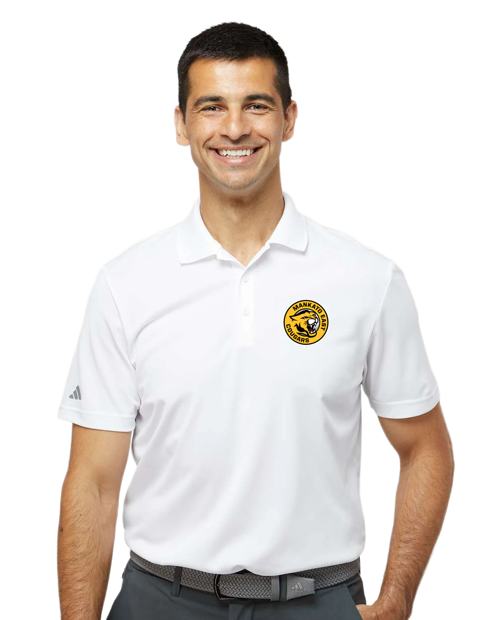 Mankato East Spring - White Polo - Left Chest