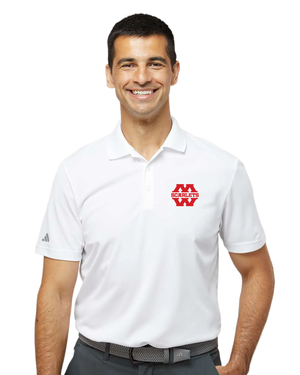 Mankato West Track - White Polo - Left Chest