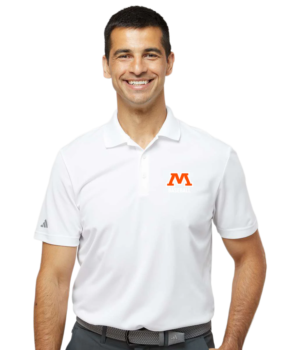 Moorhead Baseball - White Polo - Left Chest