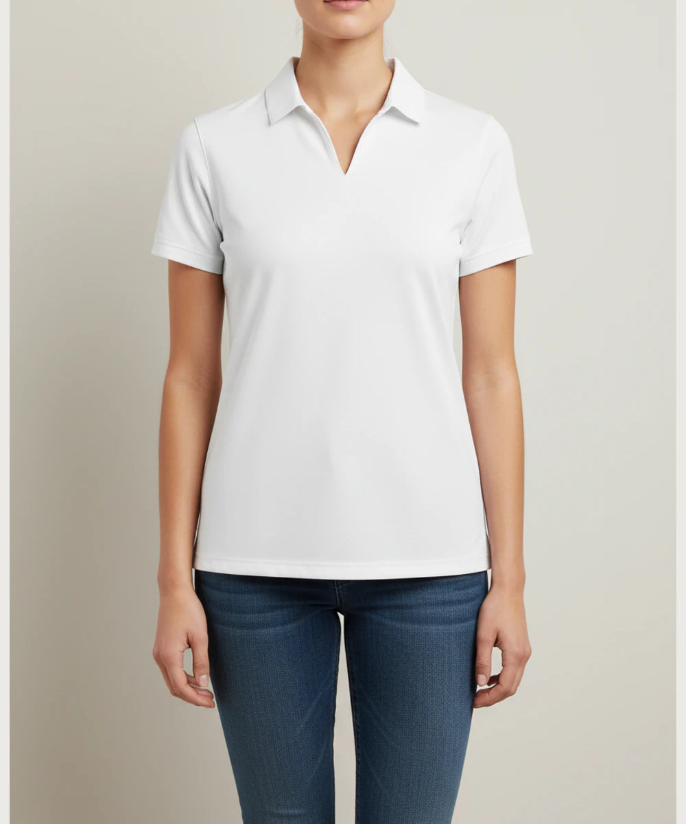Notre Dame High School Team Store - White Polo - Left Chest (model)