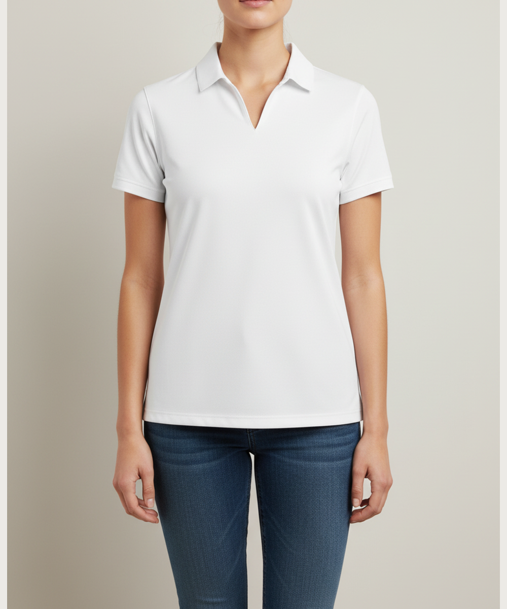 Corona Senior High School Cheer - White Polo - Left Chest (model)