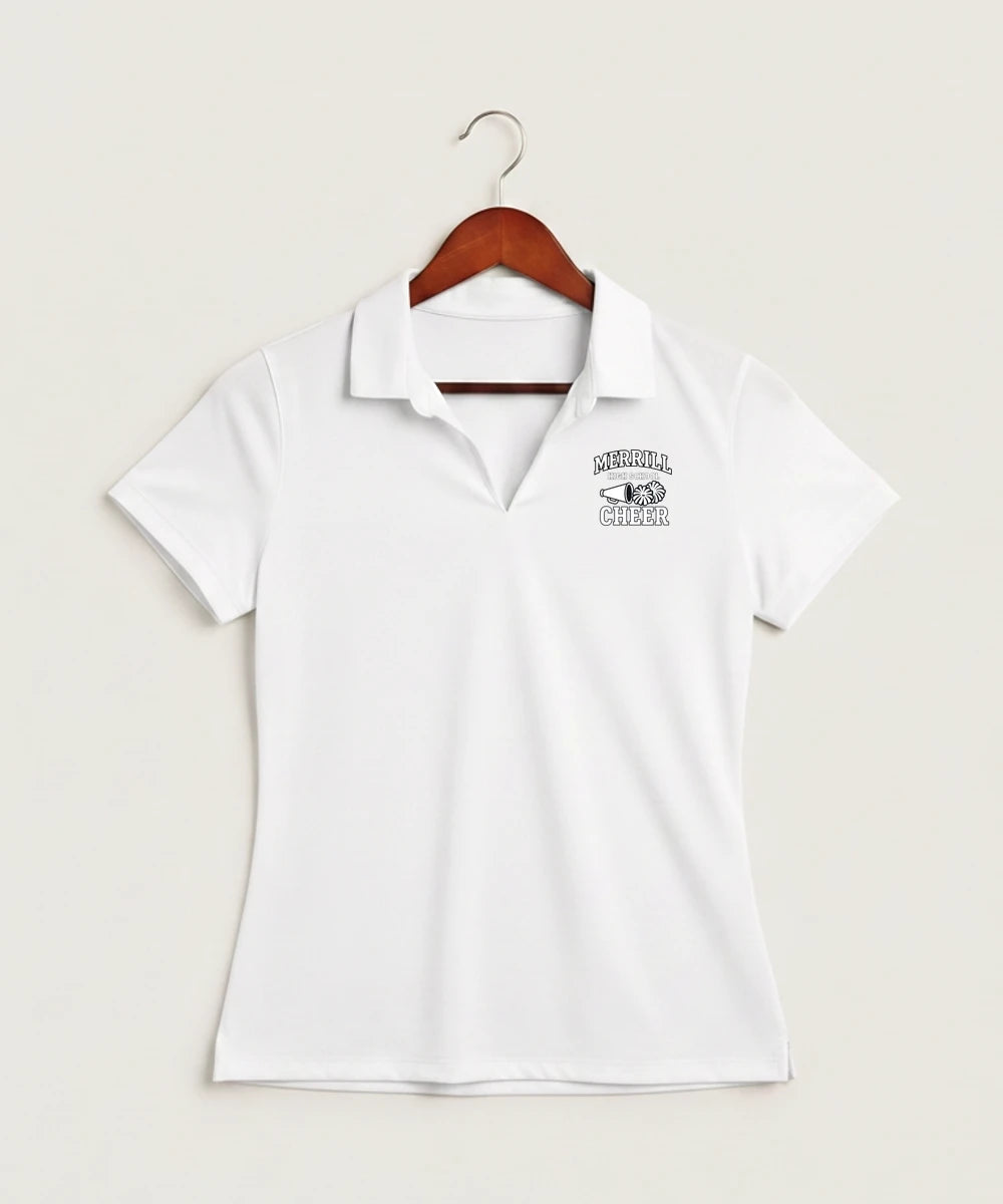 Merrill Dance and Cheer - White Polo - Left Chest