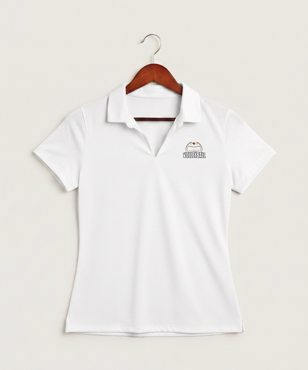 Fargo South High School Volleyball (Girls) - White Polo - Left Chest