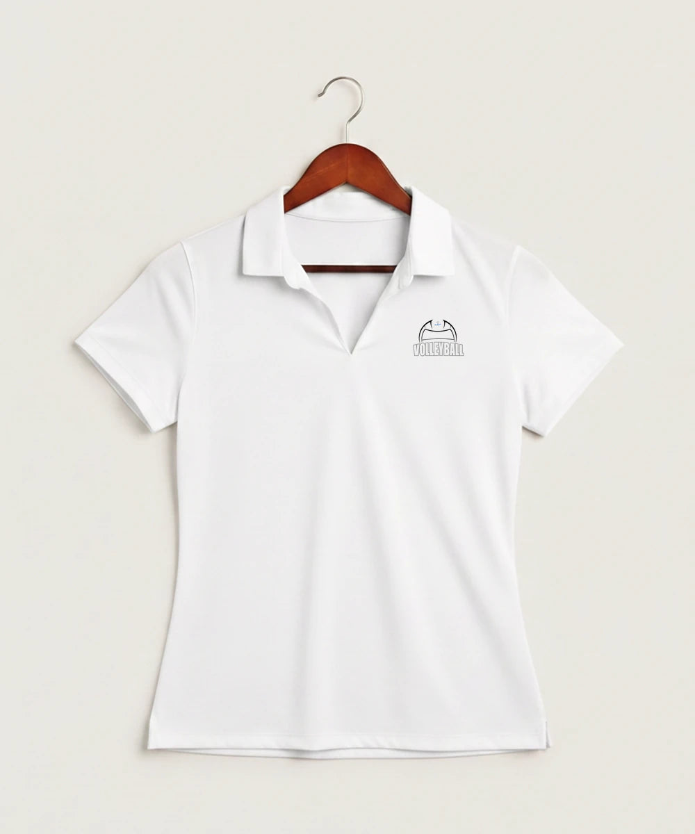 Long Prairie Grey Eagle High School Volleyball (Girls) - White Polo - Left Chest