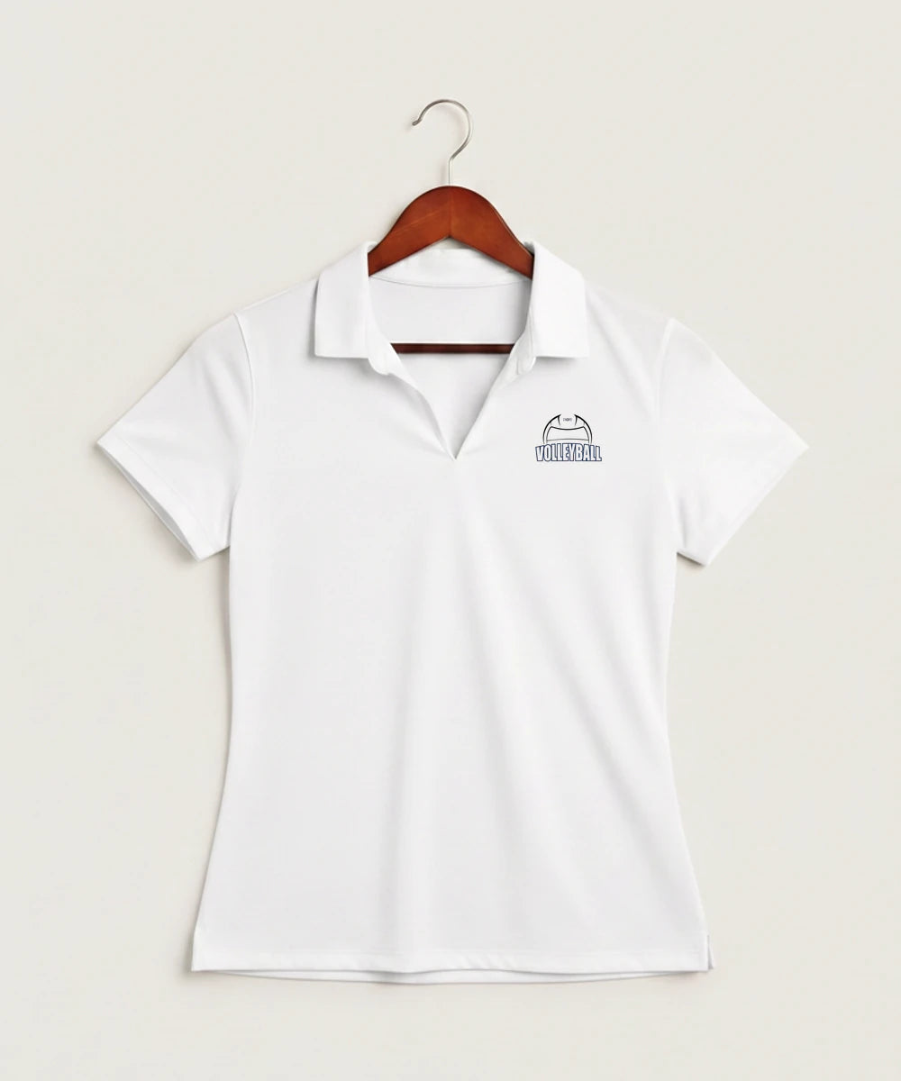 Walker Hackensack Akeley Volleyball (Girls) - White Polo - Left Chest