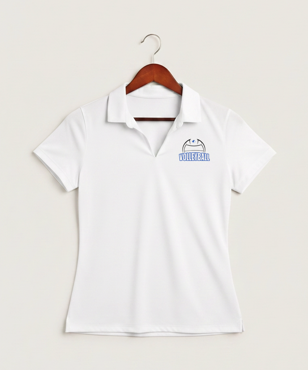 Owatonna High School Volleyball (Girls) - White Polo - Left Chest